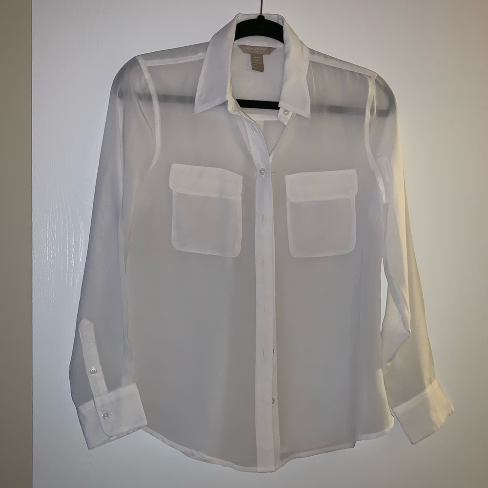 White Banana Republic White Blouse